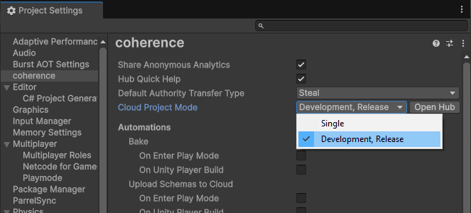 Opt-in Development / Release workflow
